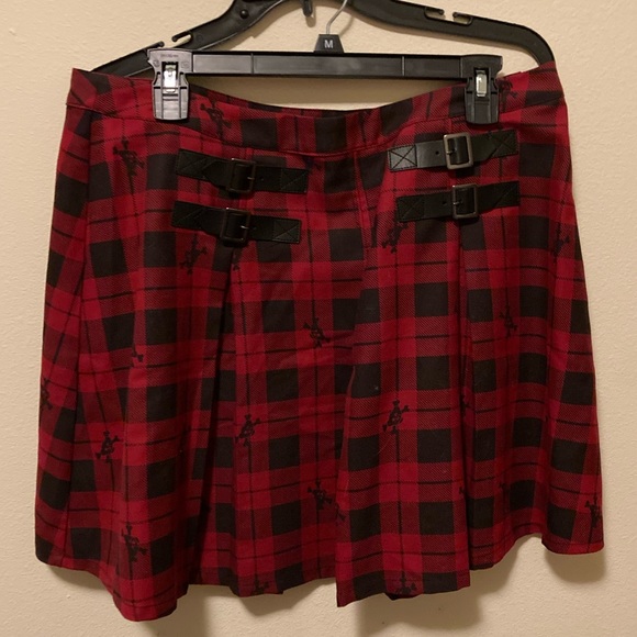 Hot Topic x Build a Bear Red Plaid Skirt - Picture 3 of 5